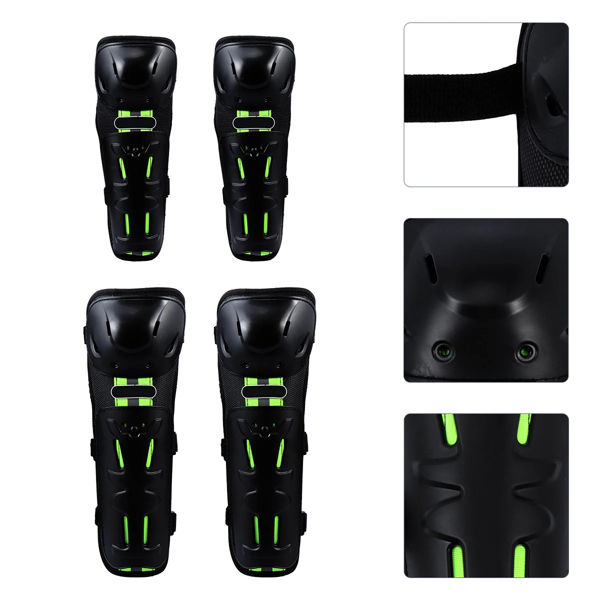 

4Pcs Knee Pads Elbow Protective Gear Set Adjustable Cap Brace Sports Riding Motorcycle Skateboard Roller Outdoor Safety