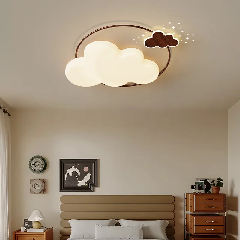 

Светодиодные потолочные светильники в средневековом стиле: мультяшные акриловые светильники в форме звезд и облаков для отелей, спален, кабинетов, с защитой для глаз