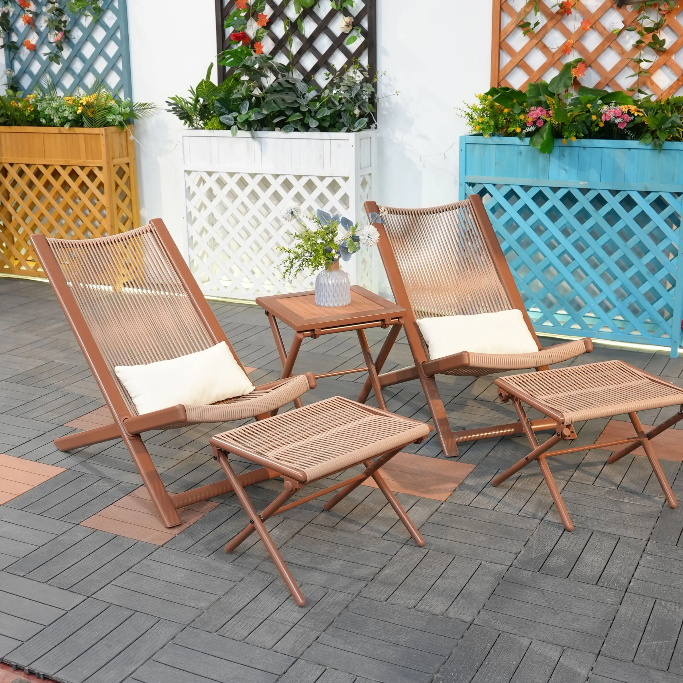 

Outdoor balcony lounge chair leisure lazy chair rattan chair lunch break courtyard garden outdoor