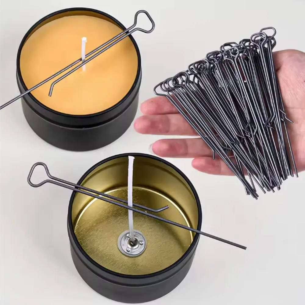 Candle wick locator, smooth iron candle wick clip, used as a positioning tool for handmade candle making