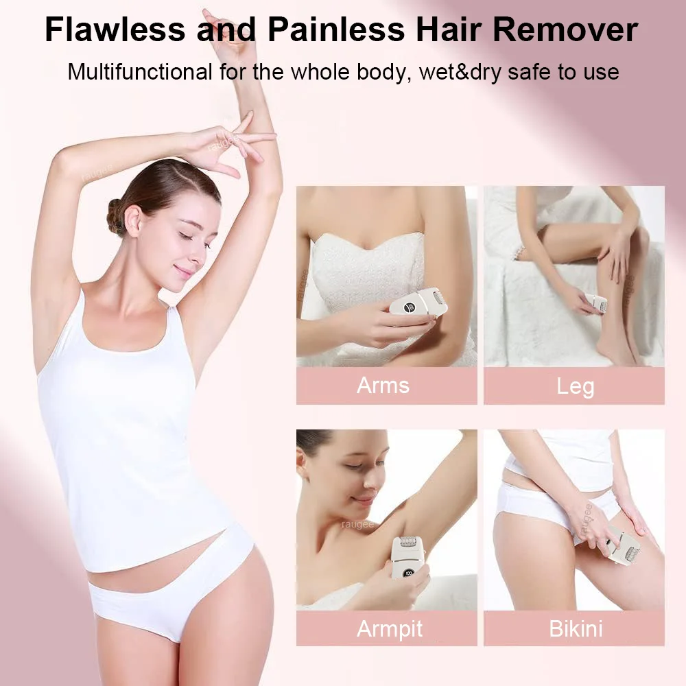 ماكينة حلاقة كهربائية للنساء تحت الإبط والساقين ماكينة تشذيب الجسم للسيدات IPX7 ماكينة حلاقة مقاومة للماء مزيل شعر لا تشوبه شائبة وغير مؤلم