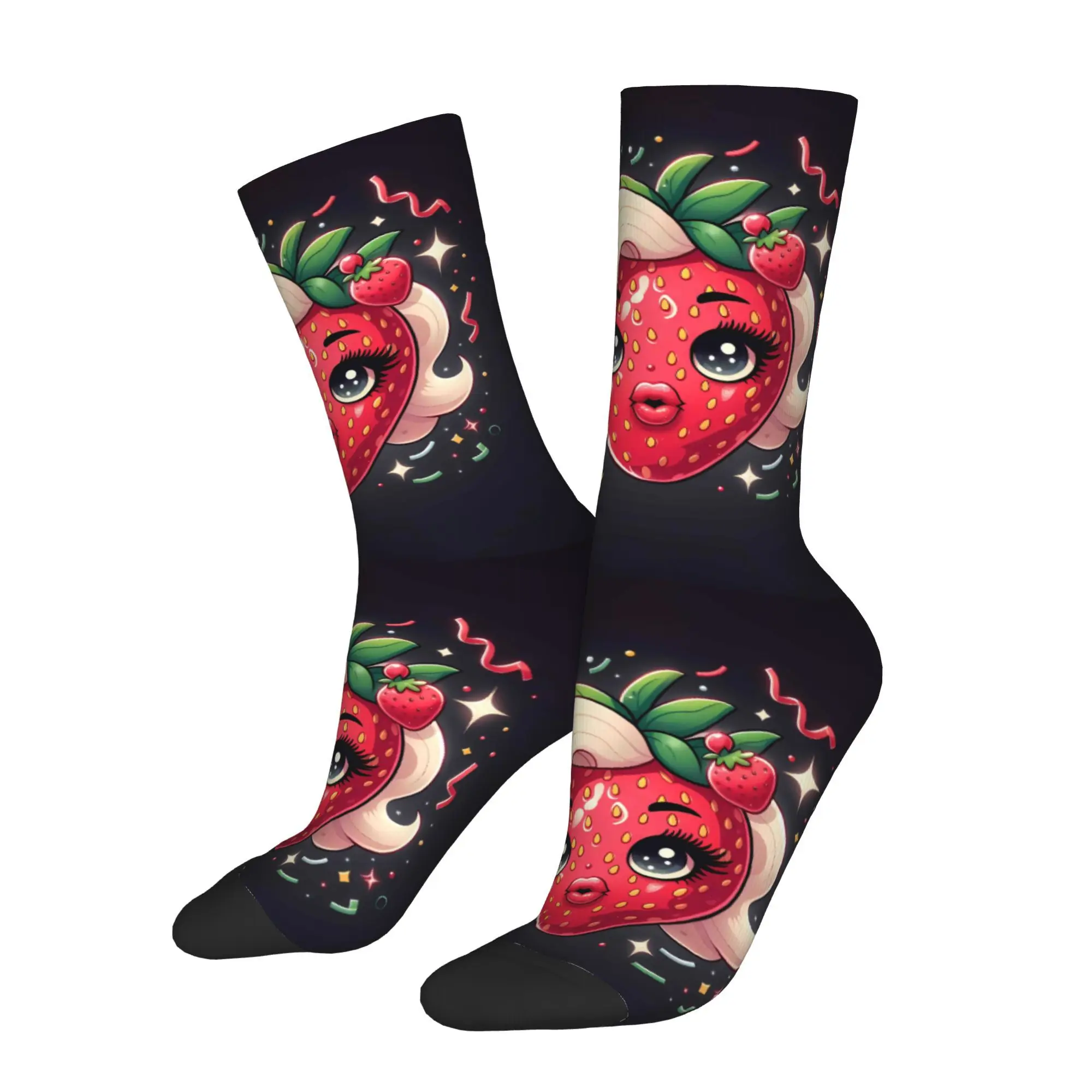 

Strawberry Fruit Sock Printed Man Polyester