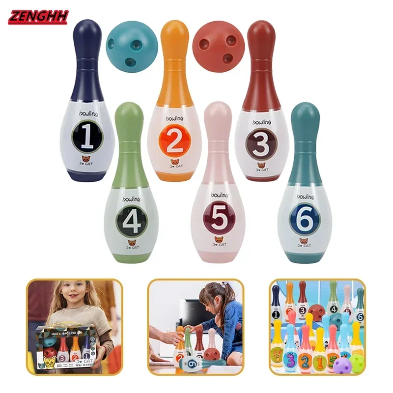 Weihnachten Kinder Bowling Spielzeug Indoor Sport Ball Set Outdoor Jungen und Mädchen Spielzeug Eltern Kind interaktives Spiel Geschenk