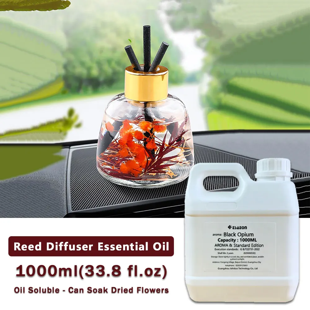ESAEON 1000ml(33.8 fl.oz) Citrus/Black Opium/Freesia Essential Oils, For Hotel/Club/Toilet Reed Diffuser & Fireless Aromatherapy