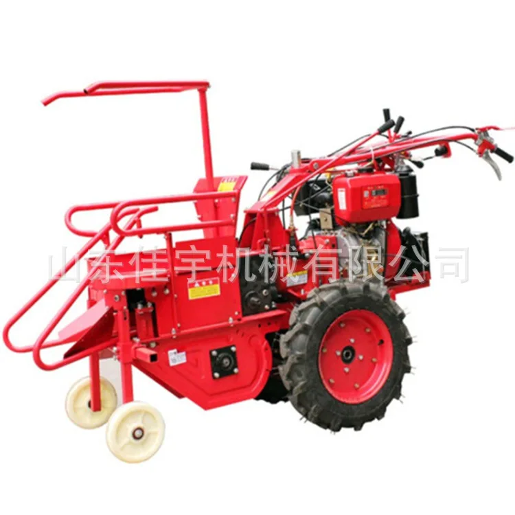 

Small corn harvester, corn peeling machine, single row harvesting straw crusher