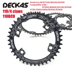 Deckas-110 BCD 110BCD 체인링 로드 자전거 좁은 와이드 체인 휠, 시마노 R7000 R8000 R9100 R9000 4700 5800 6800 R2000 R3000