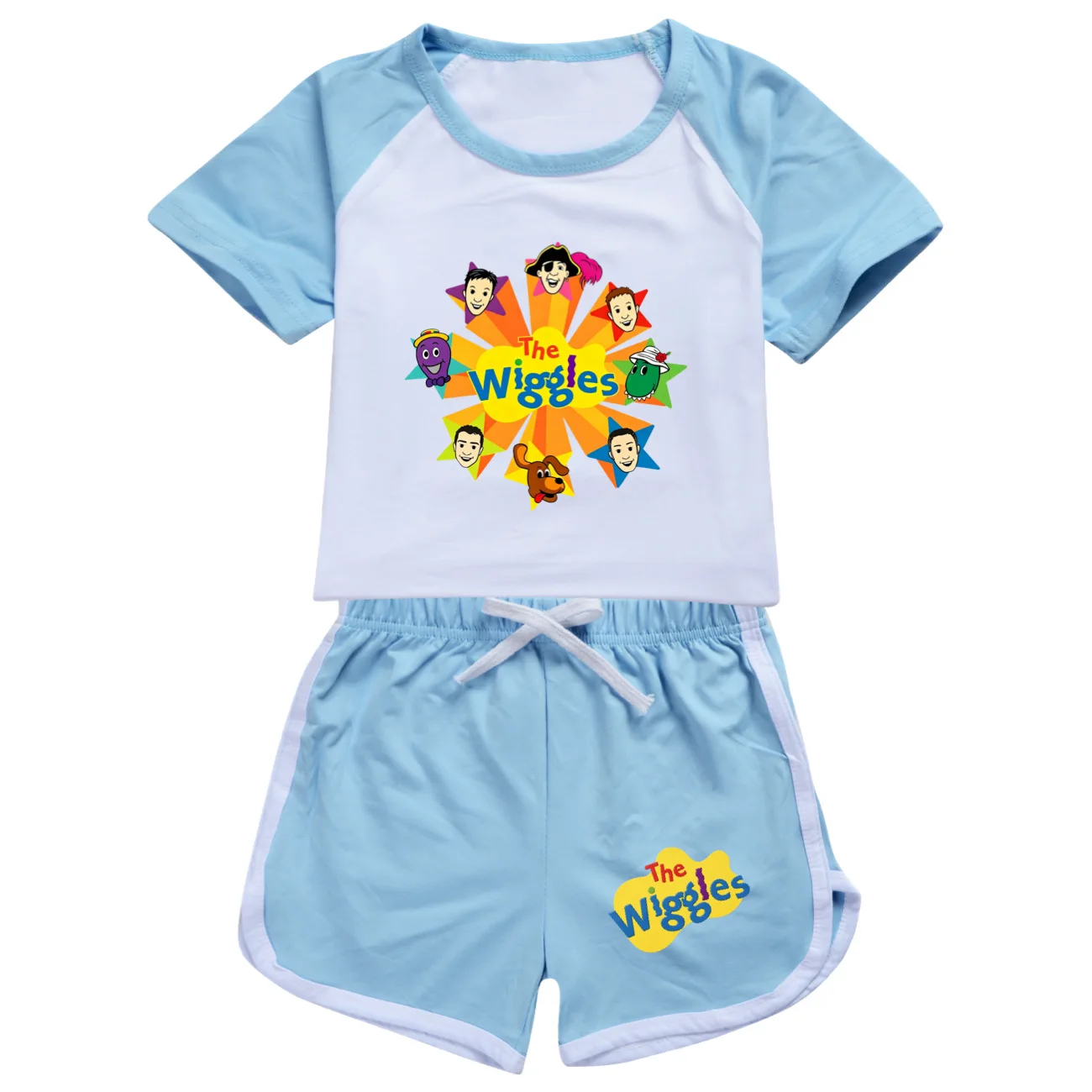 The Wiggles T-Shirt, Sommermode, Kinder-T-Shirt + Sportshorts, 2-teiliges Set, Kinderkleidung, Mädchen- und Jungen-Outfits für Kinder – Detail 5