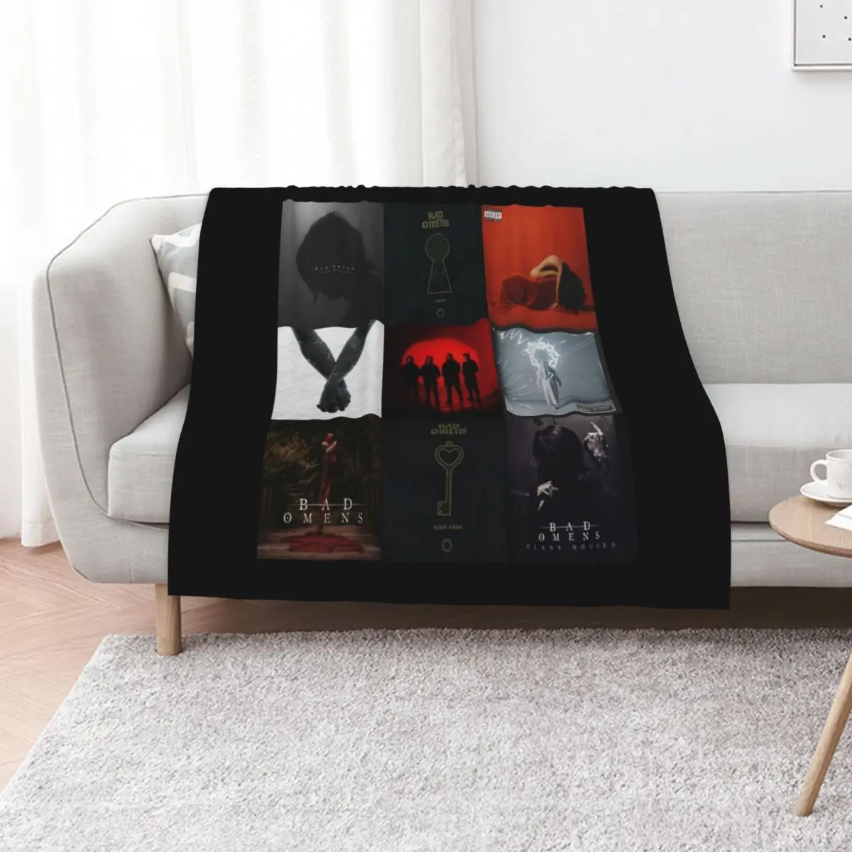 Bad Omens all albums, popular singles and members Throw Blanket Flannel Fleece Soft Warm Throw Blanket