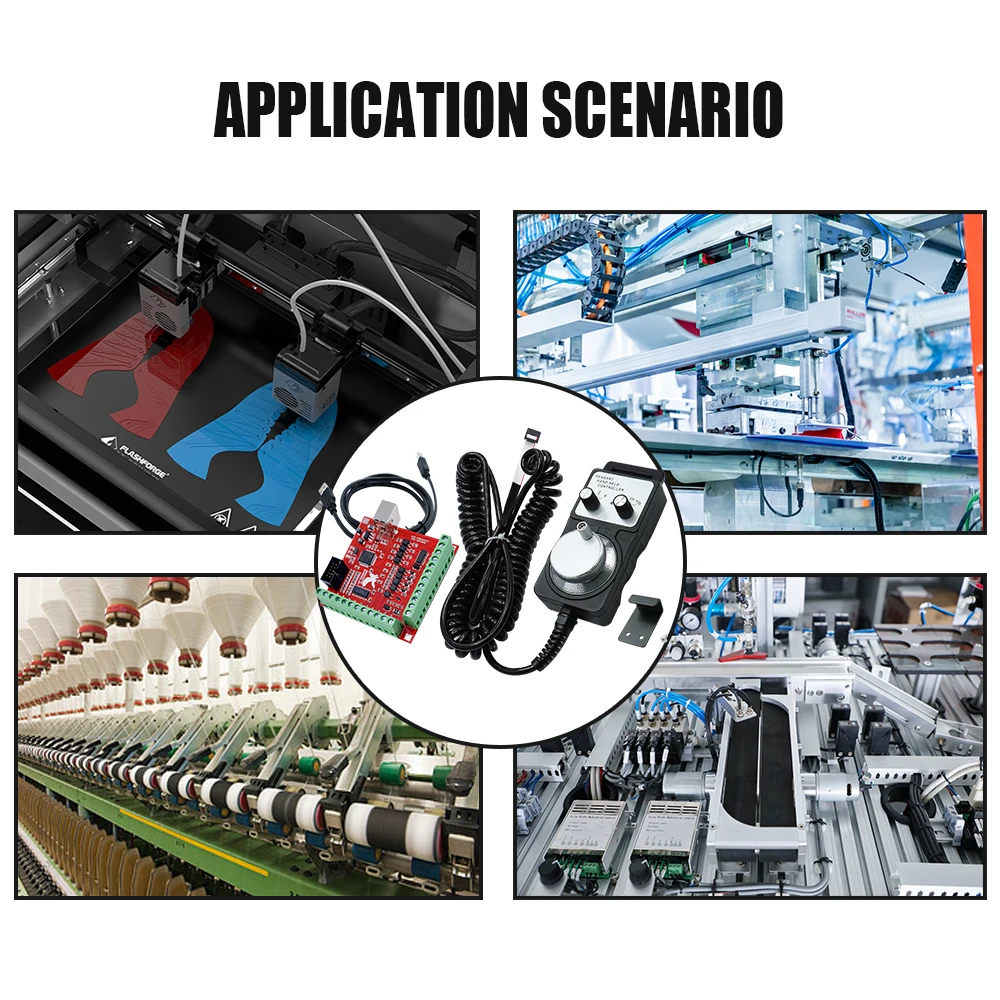 Generador de pulsos CNC, volante colgante MPG de 4 ejes, generador de pulsos Manual de 5V con tarjeta controladora MACH3 de 4 ejes con Cable USB