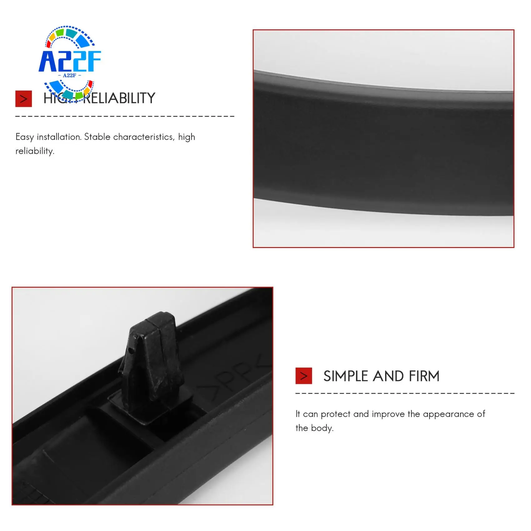 A22F-2Pcs Front Bumper Wheel Fender Molding Trim For Honda CRV 2007-2011 71108-SWA-000 71103-SWA-000