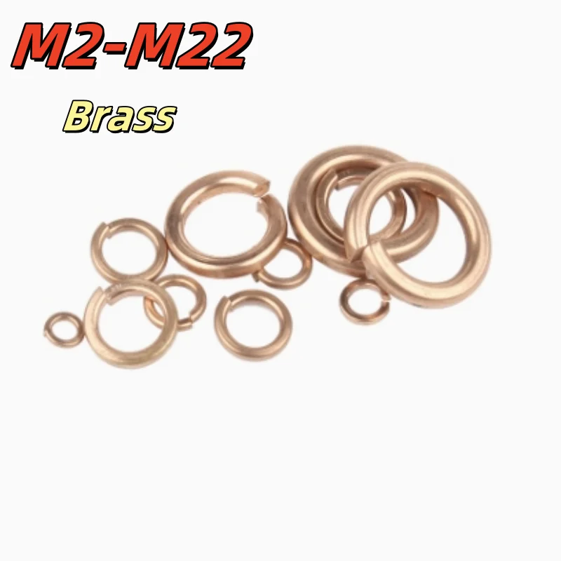 النحاس الربيع غسالة M2 M2.5 M3 M4 M5 M6 M8 M10 M12 - M20 سبليت الربيع غسالة قفل مطاطا طوقا نوع مفتوح رصاصة وسادة