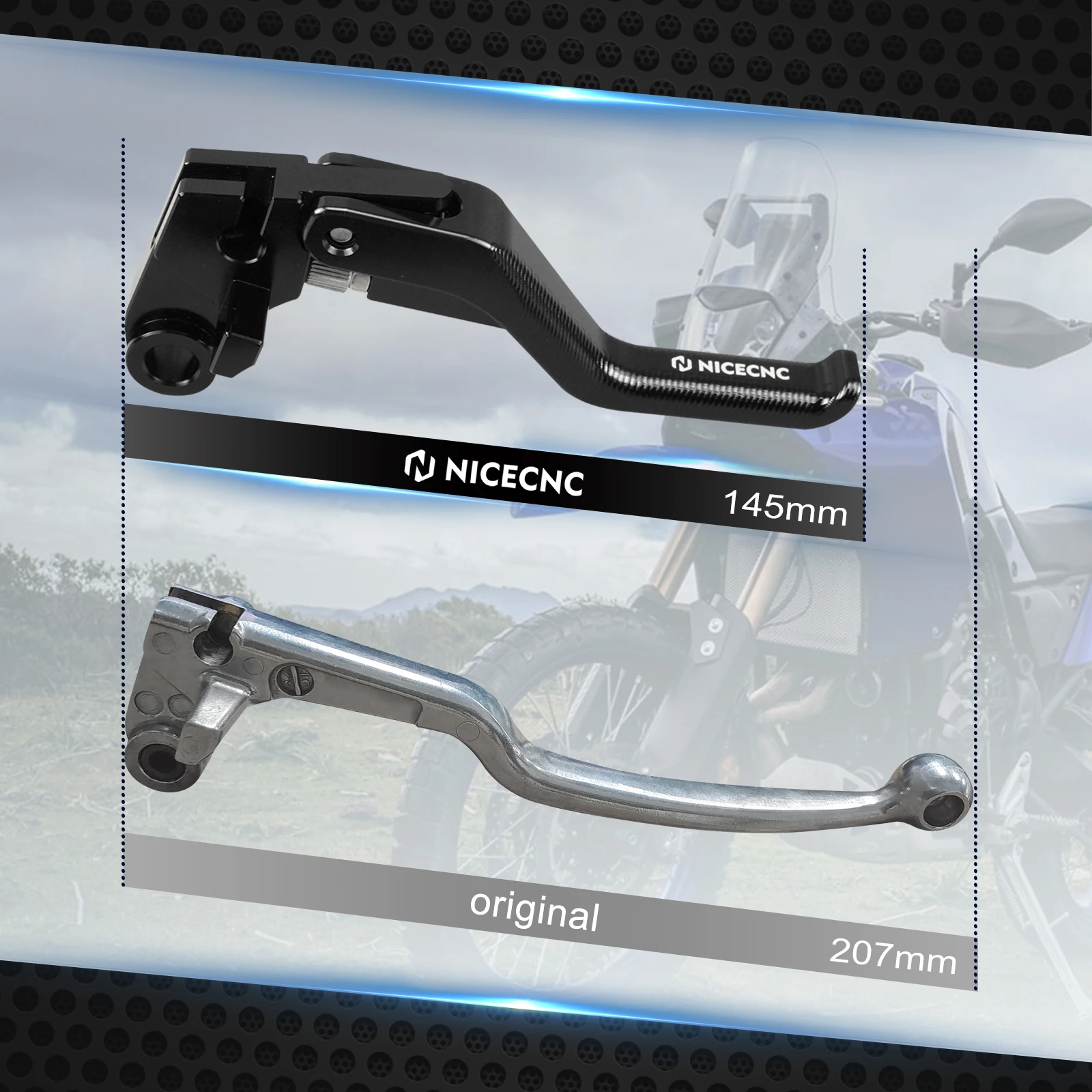 (EU-Lager) NICECNC Kurzer Brems- und Kupplungshebel Schaltstabilisator für Yamaha Tenere 700 /XTZ700 19-24 XSR700 Tenere 700 2024 2023 – Detail 7