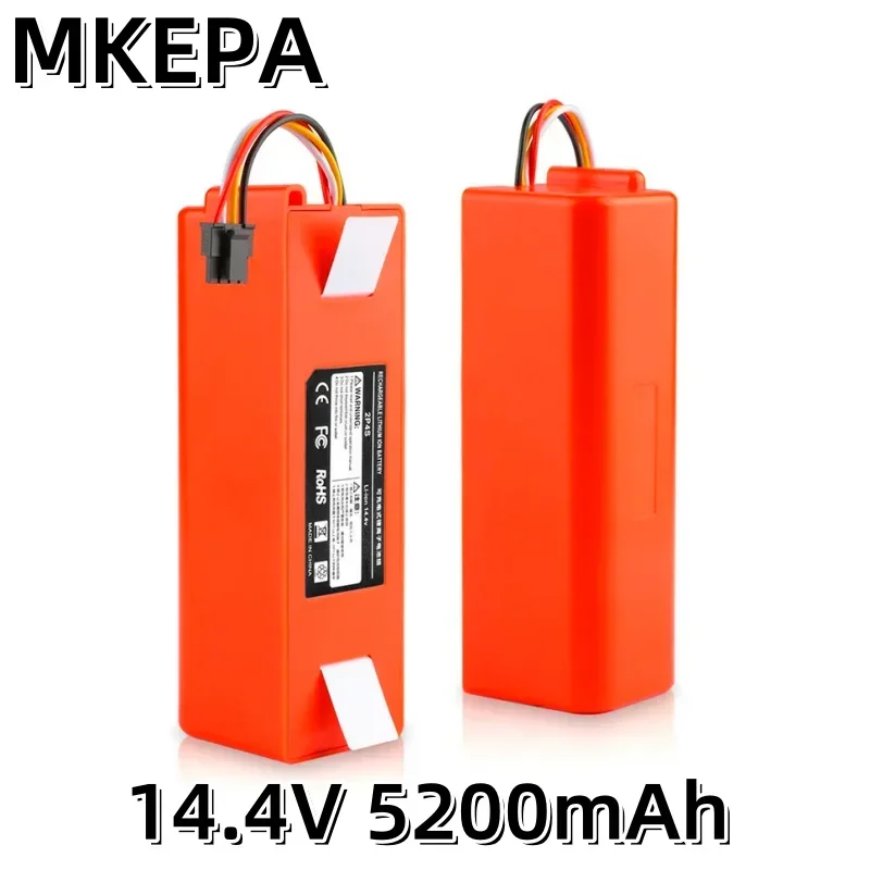 100% NEW 5200mAh 14.4V li-ion Battery Vacuum Cleaner accessories for xiaomi mi robot Robotics cleaner roborock S50 S51 T4