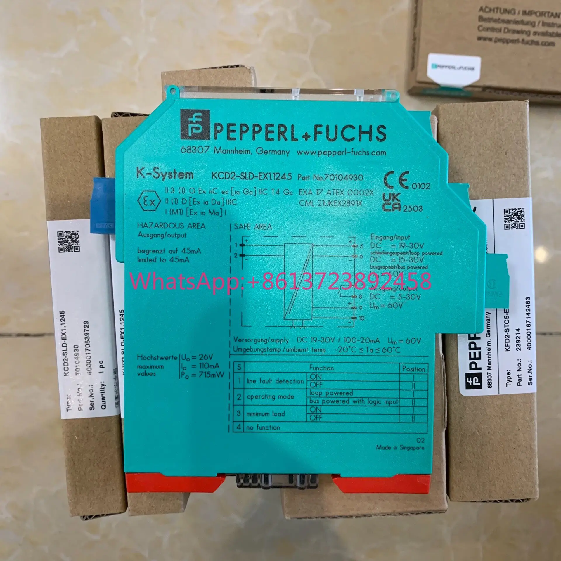 KFD2-SLD-EX2.1245 KCD2-SLD-EX1.1245 KCD2-SLD-EX1.1065 Pepperl + Fuchs Safety Barrier New original, high quality