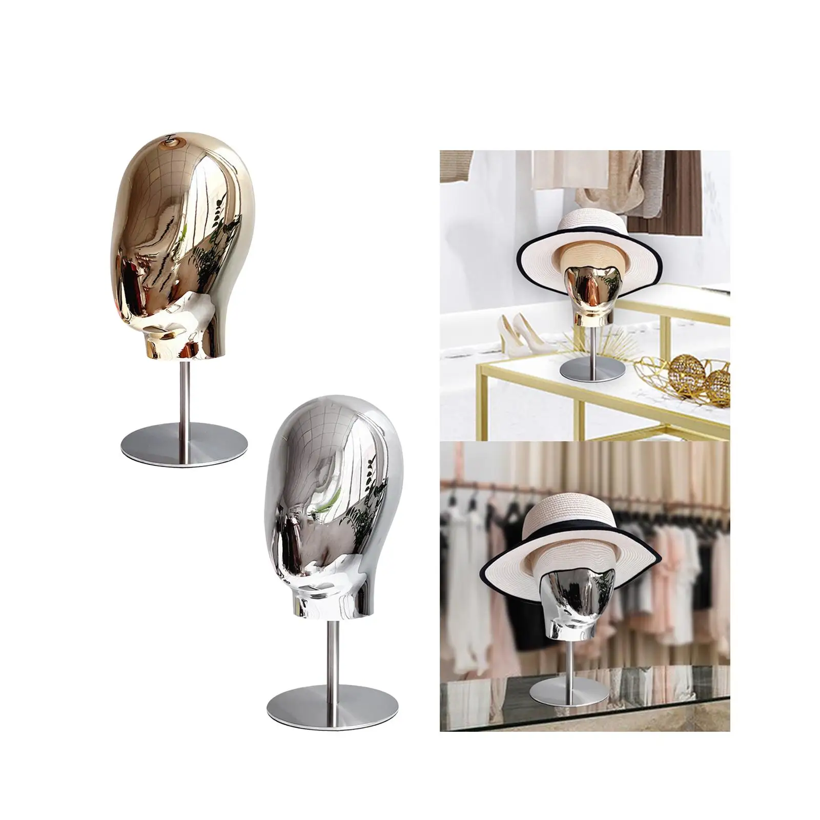 

Wig Stand Round Base Hat Display Styling Head for Styling Salon Malls Home