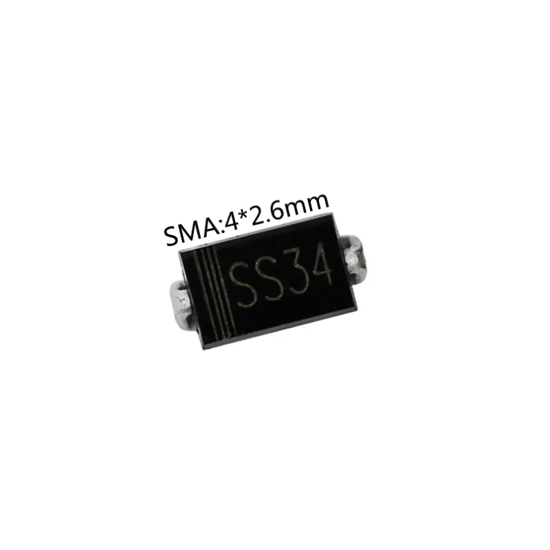 100PCS Schottky rectifier diode SS12 SS14 SS16 SS22 SS24 SS26 SS32 SS34 SS36 SS54 SS56 SS110 SS210 SB1100 1N5817 SR360 DO-214AC