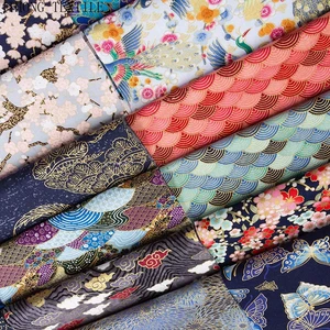 50X145 Cm Jepang Kimono Perunggu Kain Sushi Bunga Sakura Cetak Kain Katun DIY Bahan Patchwork Aksesoris untuk Menjahit 6 penjualan terbaik kain brokat abu-abu - №