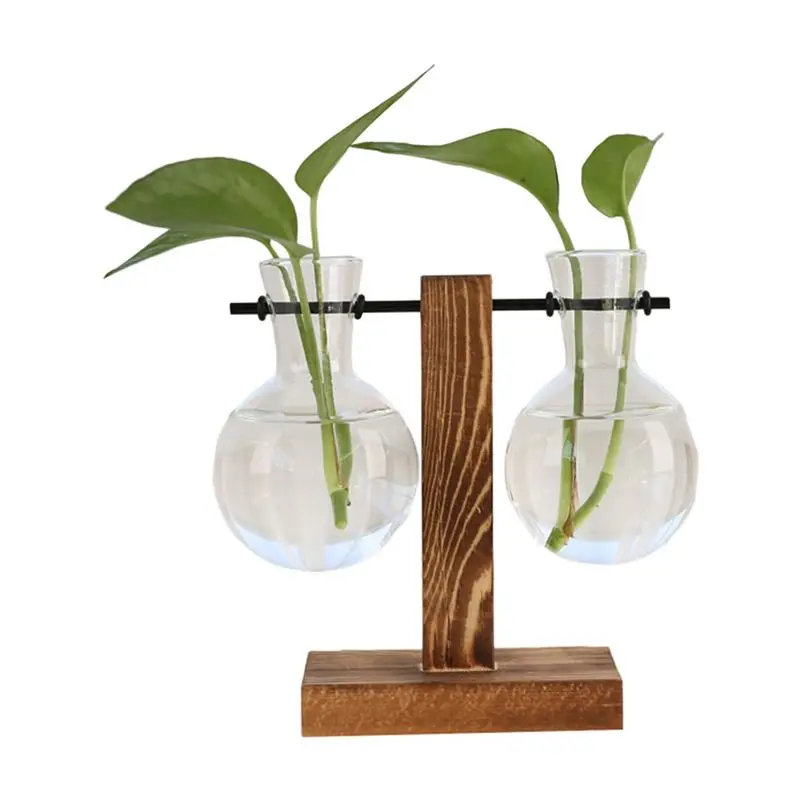 

AEE4-Plant Propagation Stations Desktop Plant Terrarium,Glass Planter With Stand,Propagation Station For Hydroponics Plants