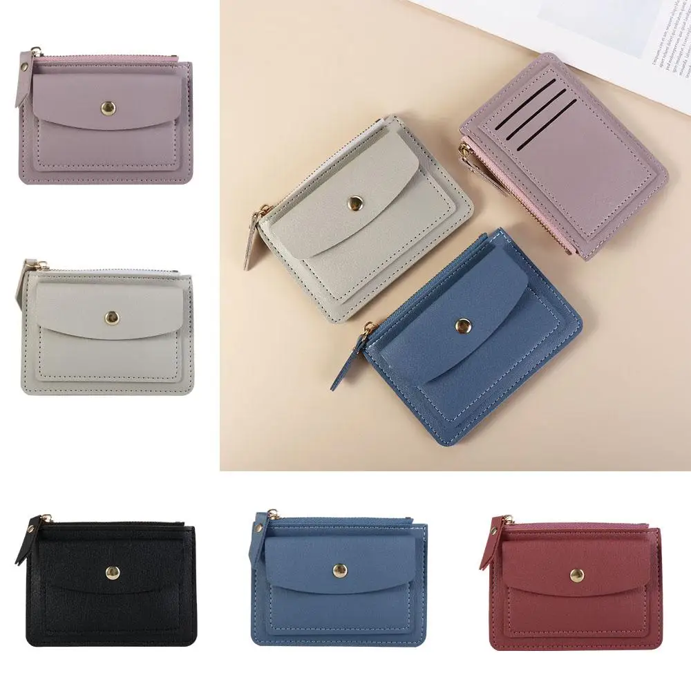أزياء متعددة الوظائف الجلود عملة المحفظة مربع صغير غلق بمشبك المحفظة بطاقة الهوية حالة محفظة قصيرة قصيرة حامل بطاقة الائتمان السفر #1