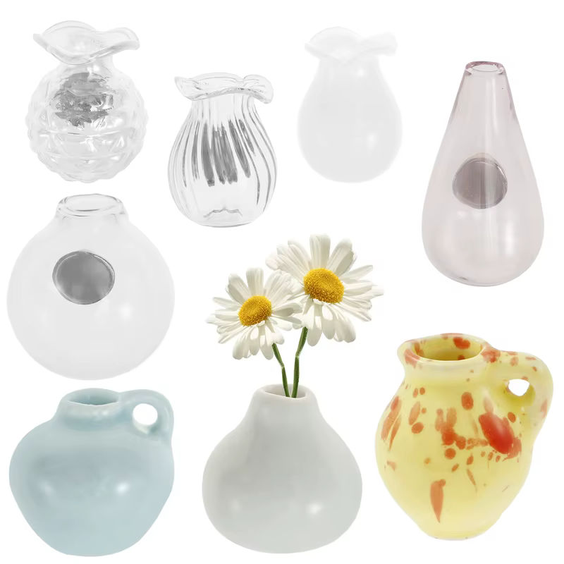 Vase céramique aimanté pour frigo - Décoration mignonne