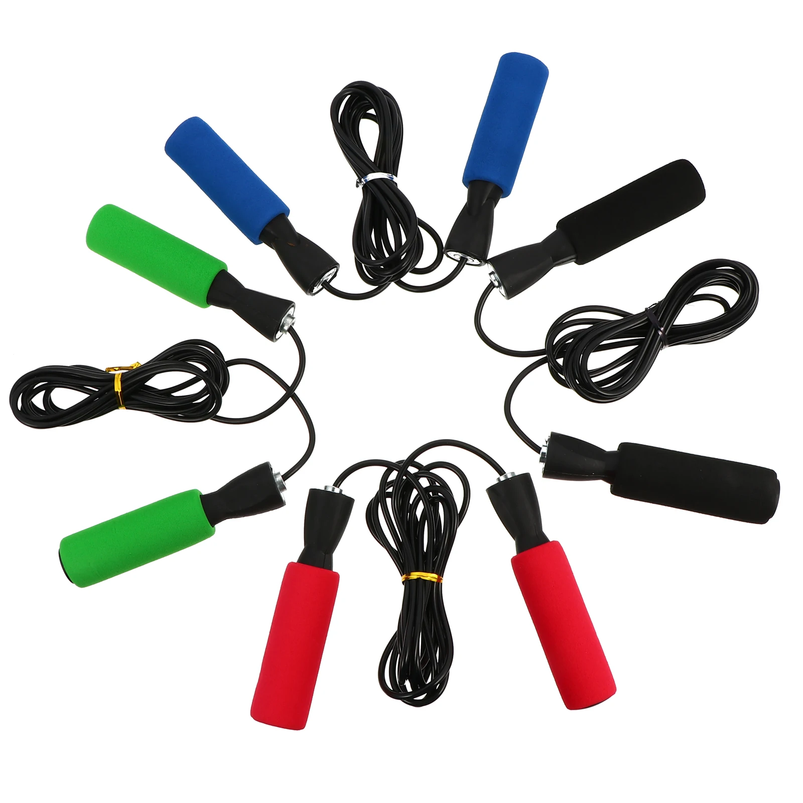 

4 Pcs Jump Rope Adjustable Foam Handle Fitness Equipment Indoor Sports Supplies Kids Adults Fitness Shaping Exercise