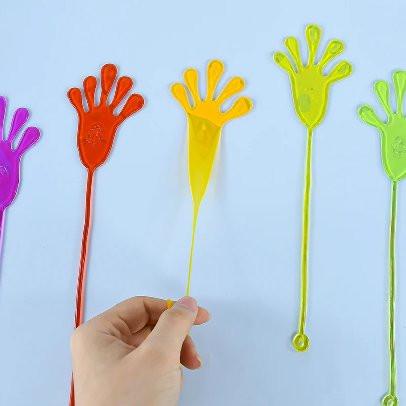 10-50Pcs Kids Funny Sticky Hands Toy Palm Elastic Sticky Squishy Slap Palm Toy Halloween Birthday Party Favors Kids Novelty Gift