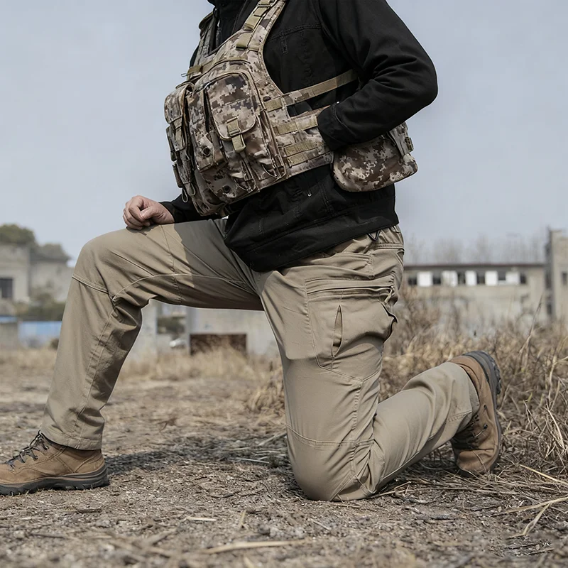 

Men's Spring Autumn Tactical Pants IX8 Cotton Spandex Multippocket Wear-resistant Outdoor Cargo Pants for Outdoor Tactical