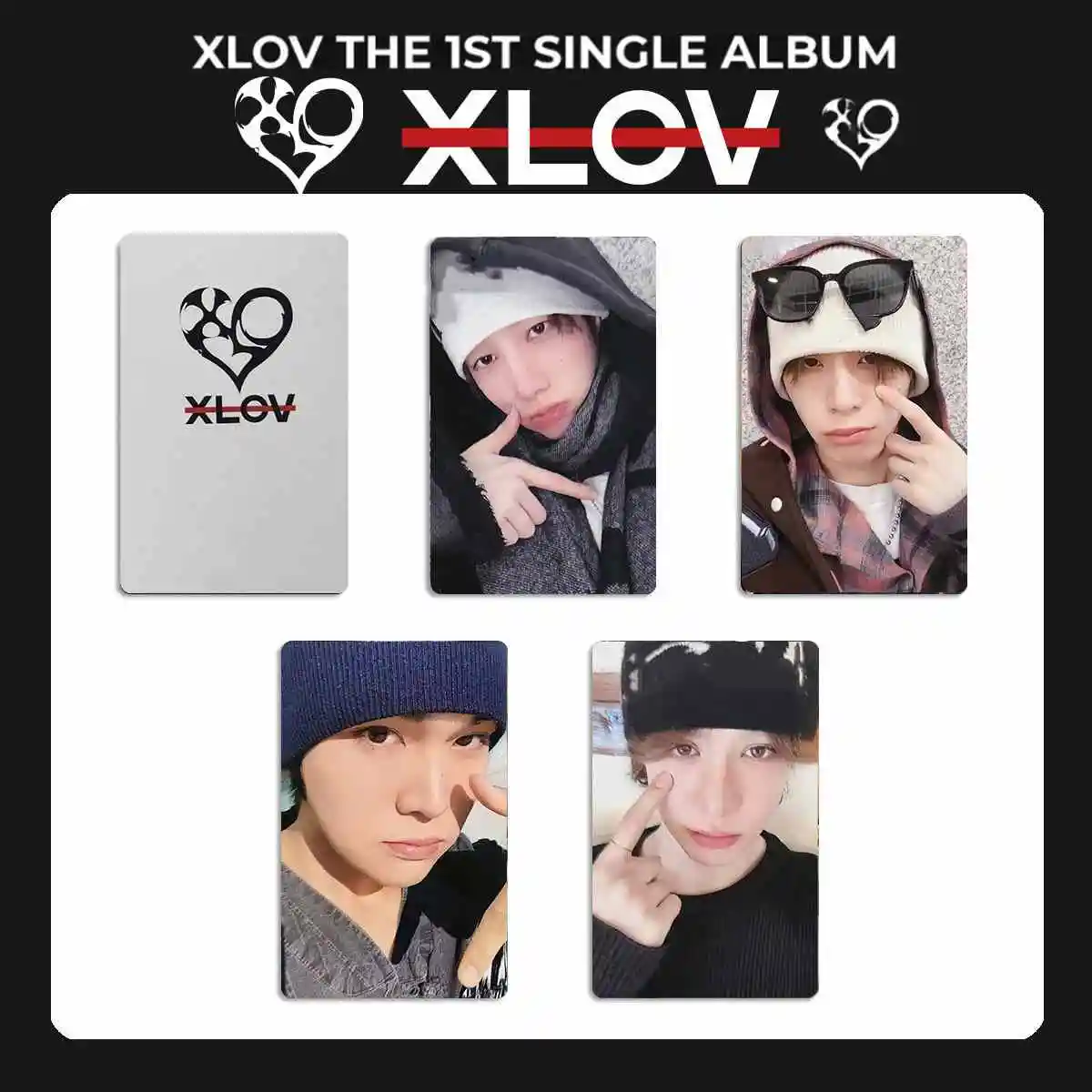 Kpop XLOV Card Double Sides Bright Film Printing LOMO Card Speical