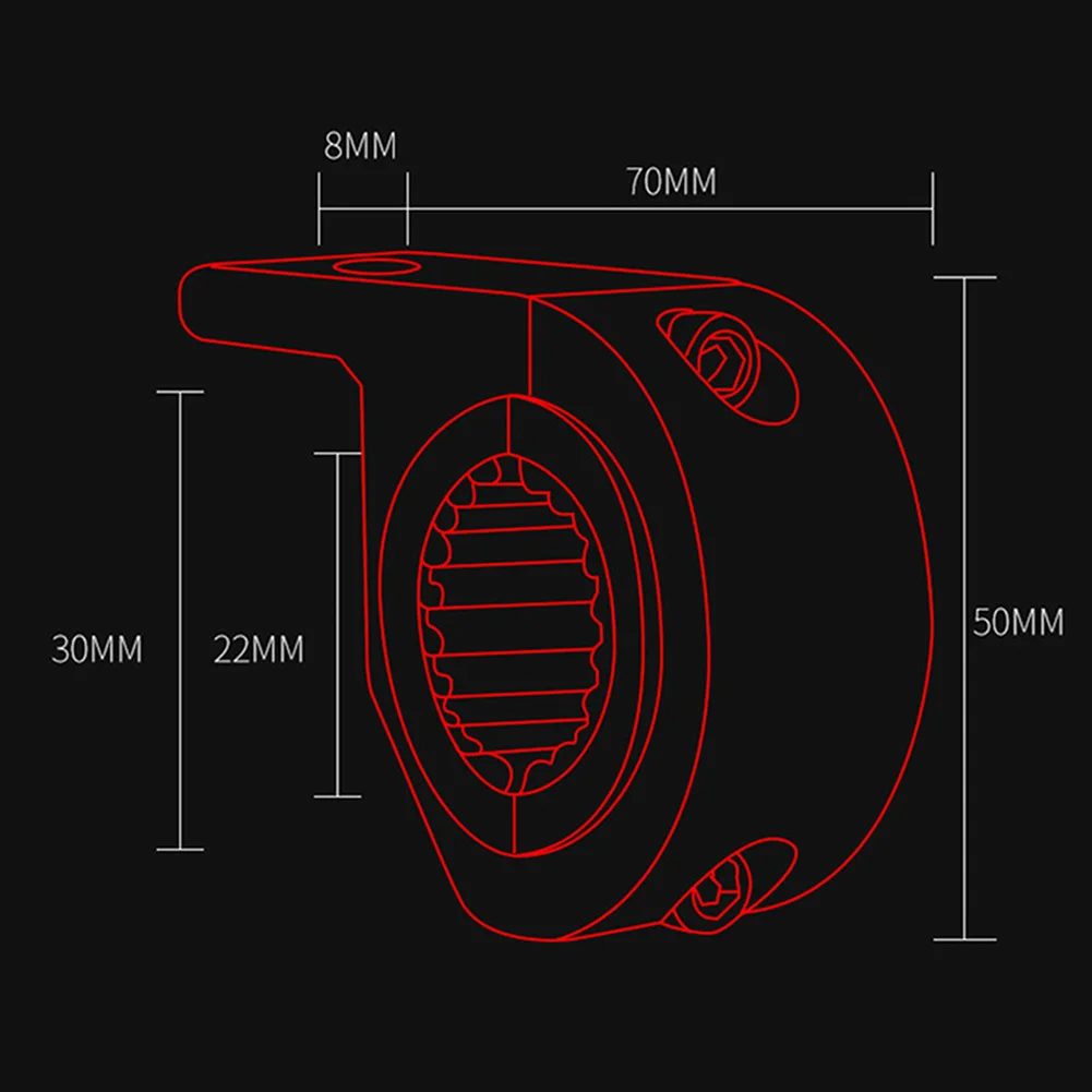 Kit de pinces de tube pour moto, lumière de sauna LED, support de budgétaire, accessoires de moto, 22mm