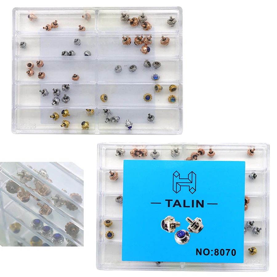 Repair watch accessories, Cheetah series crown, boxed quartz mechanical head, long tube flat tube