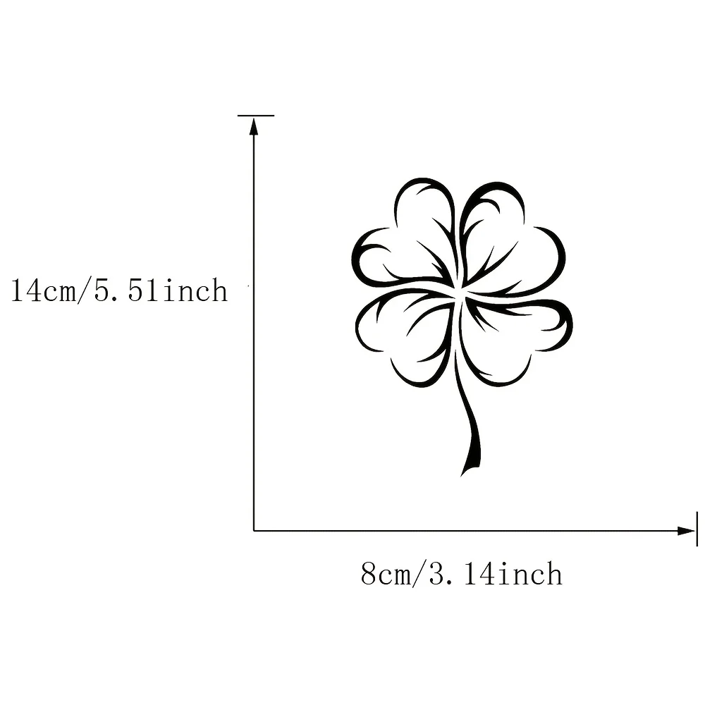 lucky four-leaf clover vinyl car decoration sticker, waterproof self-adhesive sticker, suitable for motorcycle fairing