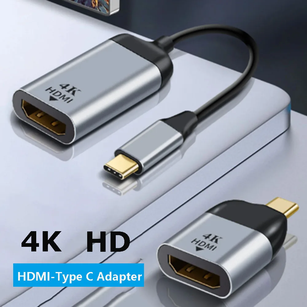 

USB 3.1 C To HDMI-Compatible Adapter Cable Type C 4K/30Hz HDTV Female Converter for Phone PC Laptop MacBook pro Huawei Xiaomi 12