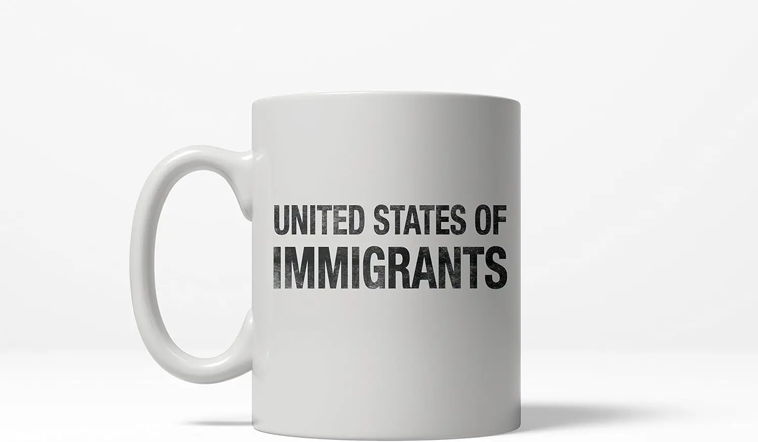 Crazy Dog T-Shirts United States of Immigrants Funny American Ceramic Coffee Drinking Mug - 11oz