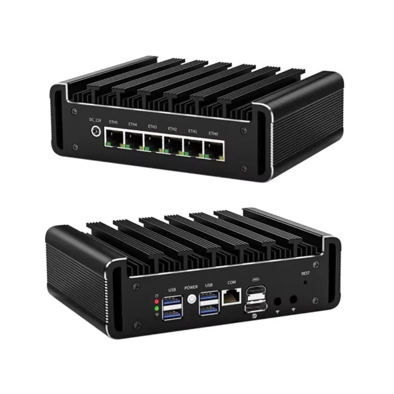 Custom OEM ODM Wholesale Hot Fanless Soft Router G31 N100 6LAN i211 DDR5 Ethernet Mikrotik Kerio iKuai Industrial Mini PC