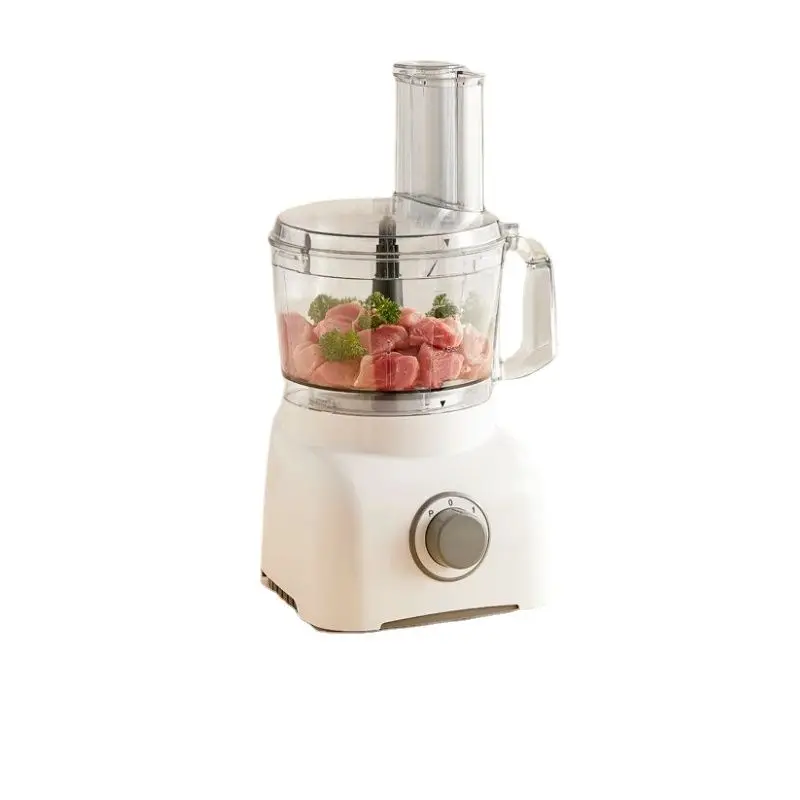 

Electric Vegetable Cutter Meat Grinder Double Feeding Port Detachable Shredded Slices Multi-functional Processor for Home Use