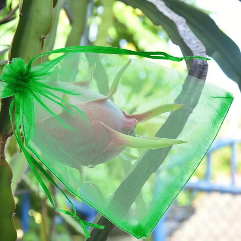 3 Sizes Fruit Netting Bags Garden Netting Bags For Fruit Cover Mesh Bag Garden Netting Bags With Drawstring 150Pcs