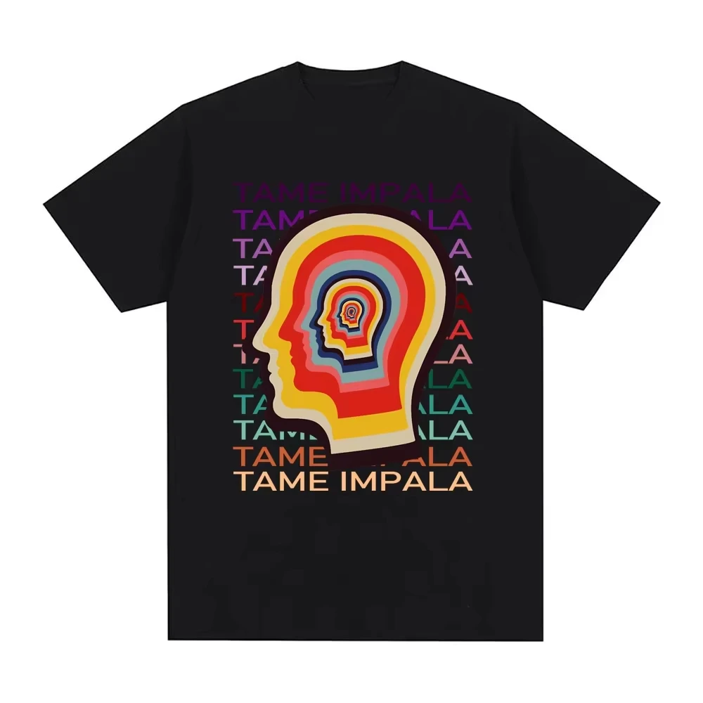 2026 Tame Impala LOGO Fashion T Shirts New High Quality Album T Shirts Gothic Sleeve Crew Neck Summer T-Shirt