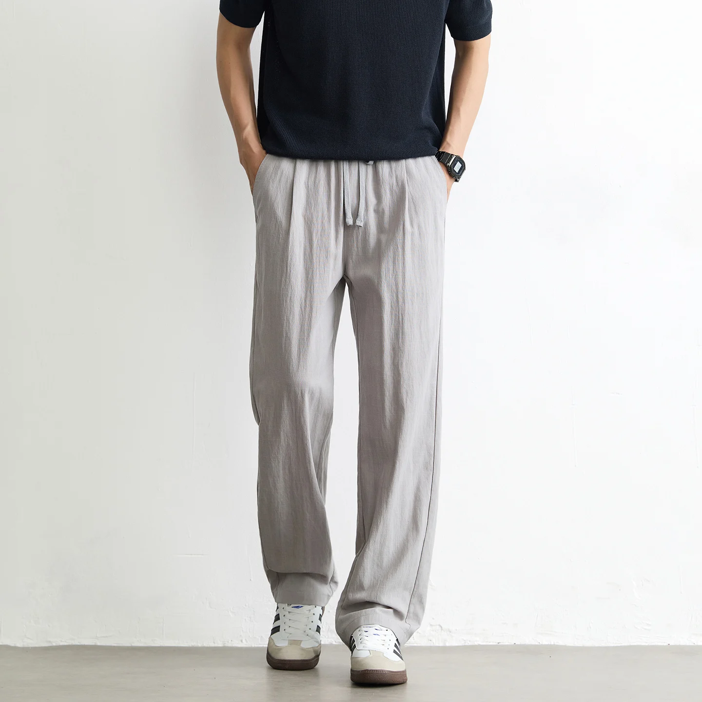 2026 Summer Men's Fashion Casual Tencel-Linen Trendy Breathable Lightweight Casual Pants