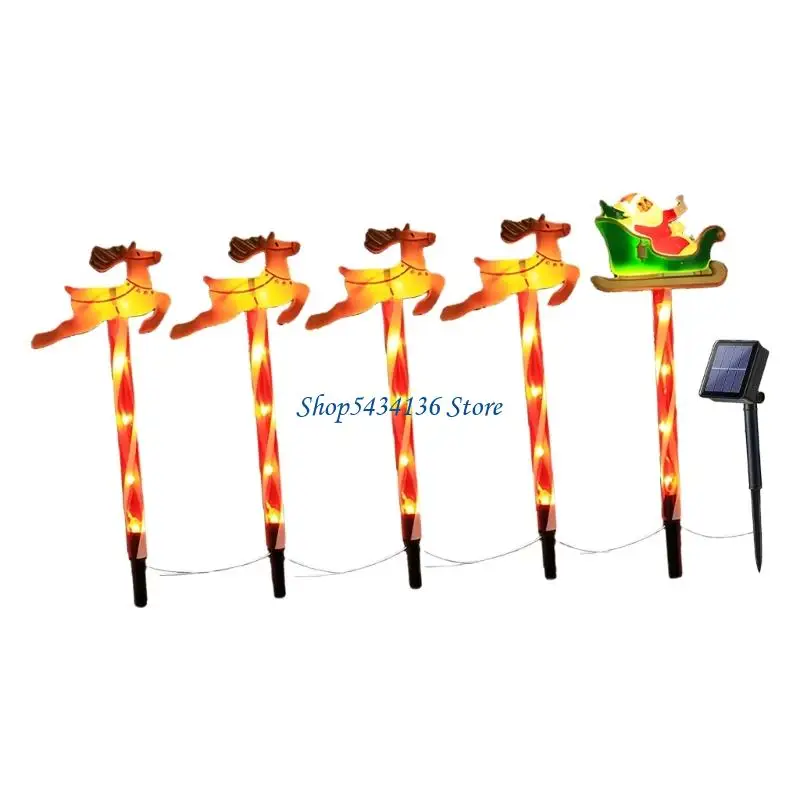 H7ED Pack of 6 Easy Installion Solar Ground Lights Easy Push into Soil for Instants Festival Ambiances in Yard and Pathway