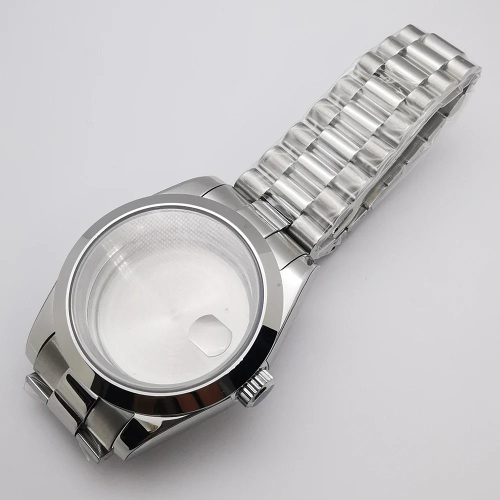 

36mm/39mm sapphire glass watch case president strap fit NH35, NH36, ETA 2824, PT5000, Miyota 8215/8205 DG2813/3804 movement