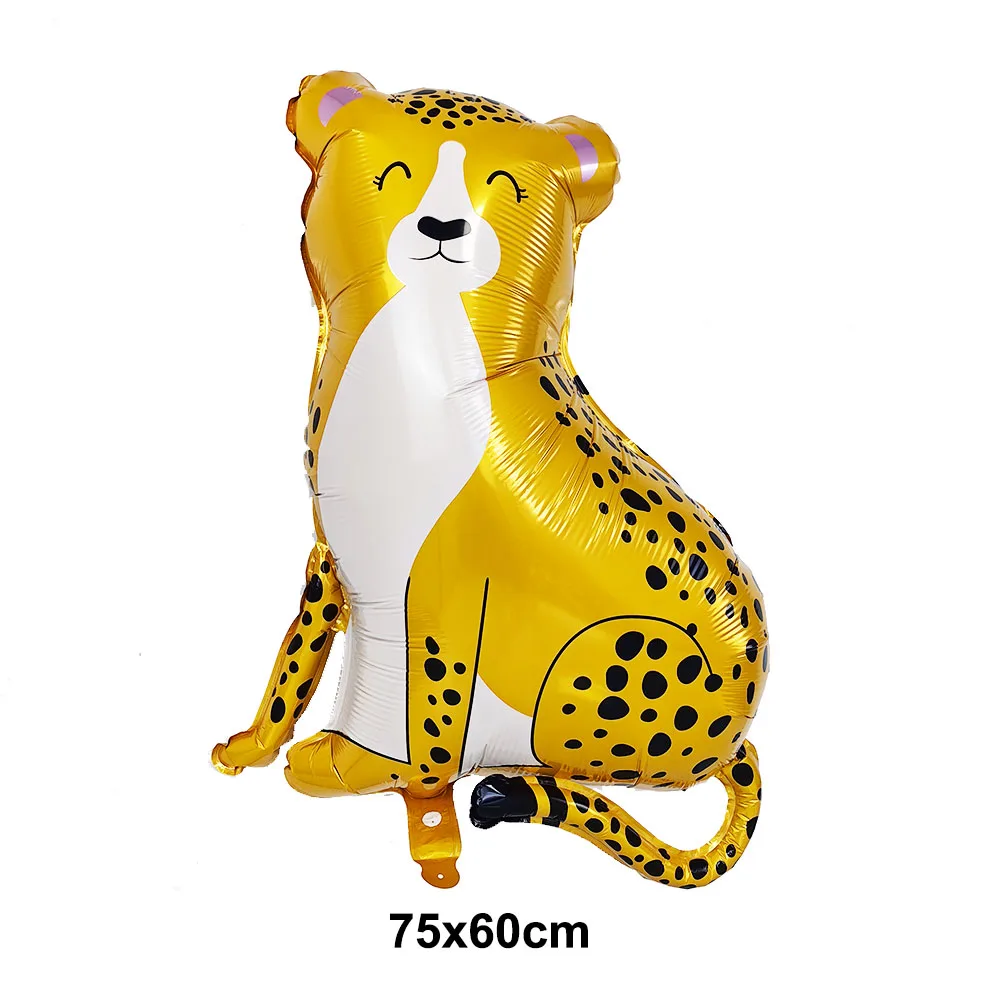 Cheetah Happy Birthday Decorations Leopard Print Banner Balloons Tableware Print Plastic Tablecloth Kids Adult Theme Decorations