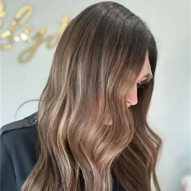 عالية الجودة شعر مستعار أومبير براون شقراء الاصطناعية HD الدانتيل شعر مستعار أمامي واقعية قبل قطعها شعري شعر مستعار صغير/كبير الحجم غطاء شعر مستعار للحفلات #4