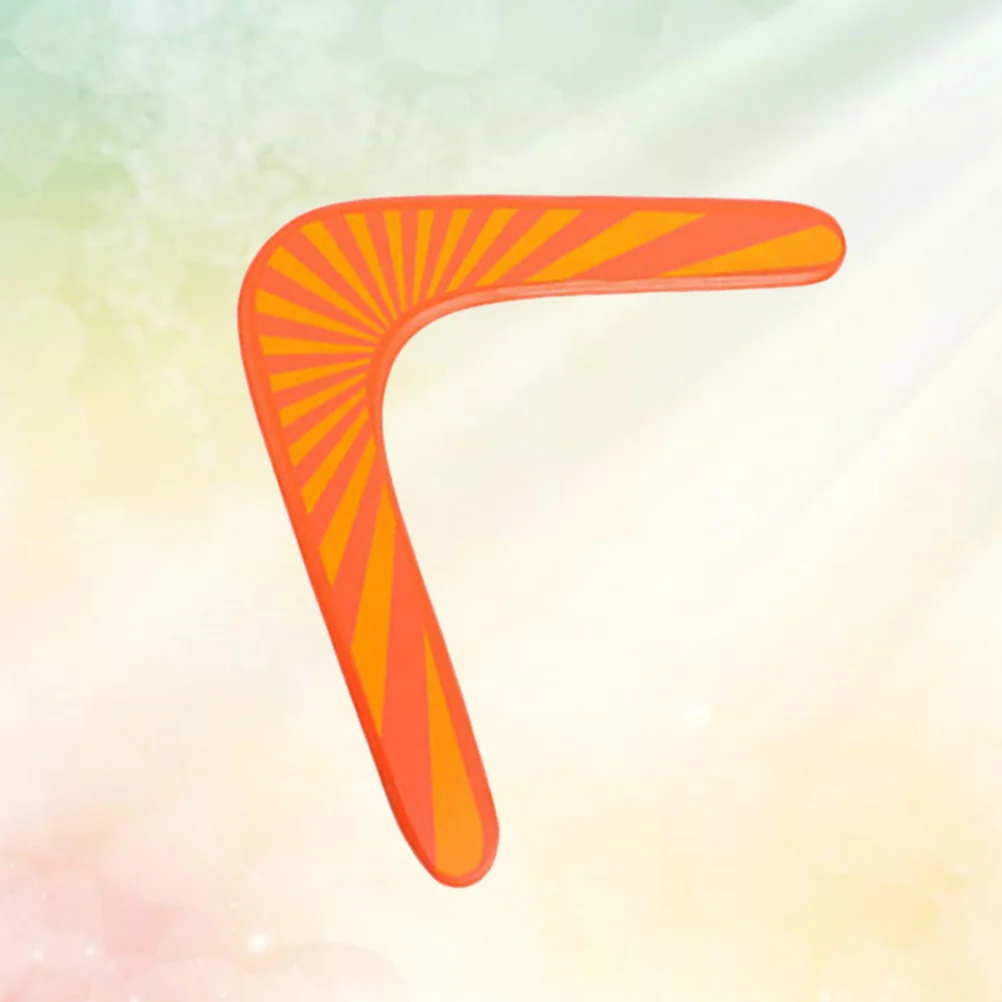 Boomerang en bois Orange, équipement de sport volant en plein air fait à la main pour enfants de 8 ans et plus, activité amusante en famille, manœuvre en plein air