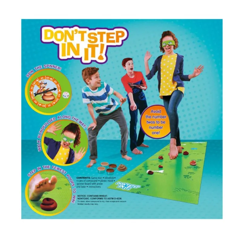 Don\'t Step In It Family Fun Interactive Board Game Blind stepping game toys party game prop for family kids birthday presents