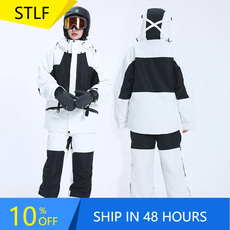 STLF Outdoor Skiing Equipment Professional Women Men Warm Thick Windproof Waterproof Ski Suit