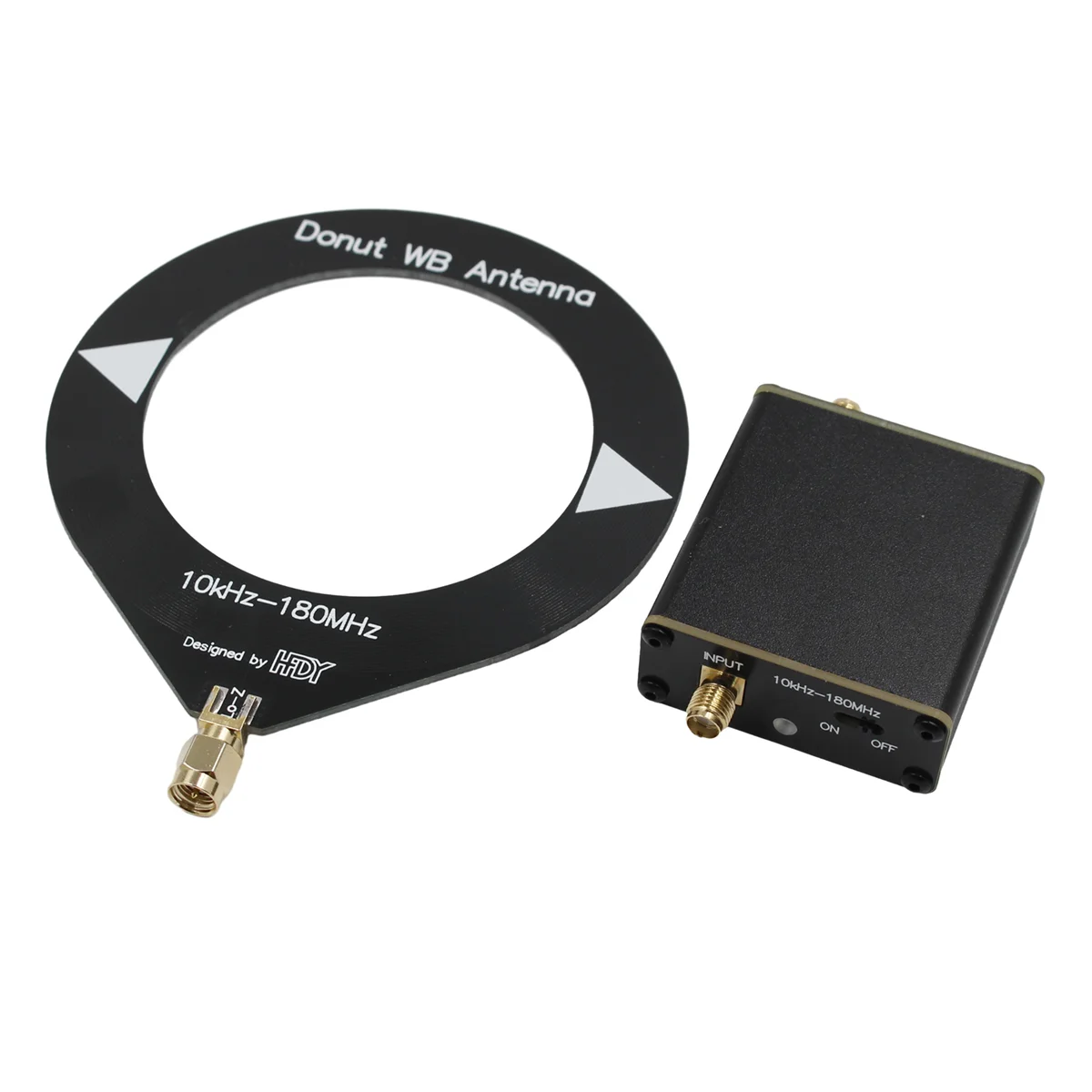 Mini Loop Antenna High Impedance Amplifier 10kHz-180MHz with Low Impedance Converter for Radio Walkie Talkie SDR