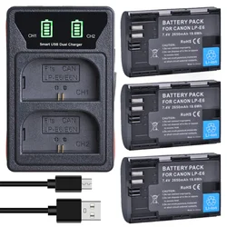 LP-E6NH LP-E6N LP E6 Batteria per Canon EOS R R5 R7 R6 R5C 60Da 60D 70D 80D 90D 5DSR 5Ds 5D 6D 7D Mark II