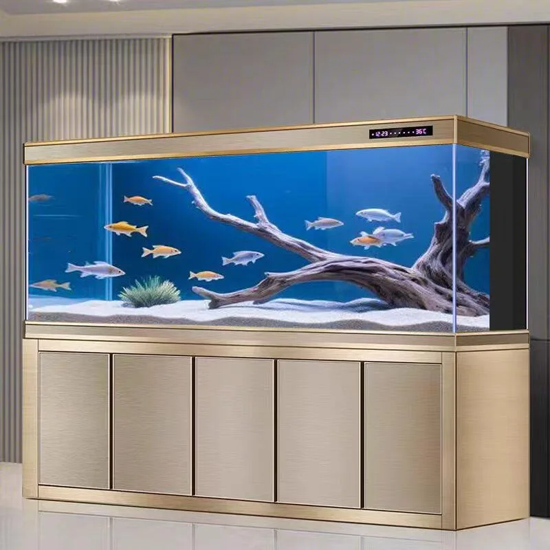 Vertical Aquarium With Base Cabinet, Filter & Oxygen Aeration, All-in-one Indoor Unit