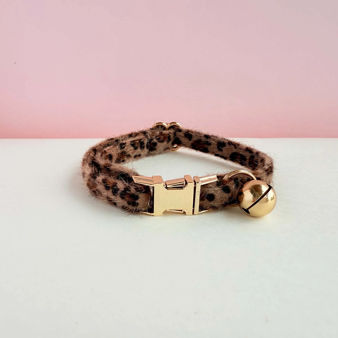 Personalized Leopard Print Cat Collar With Bell Adjustable Kitten_voghion.com