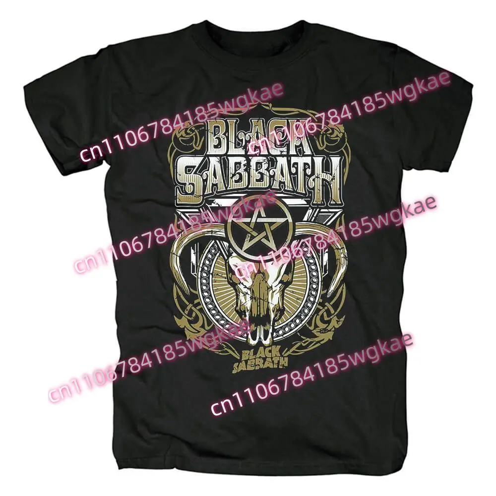 

2026 Black Sabbath T Shirt Men Women Short Sleeve Retro Punk Metal Rock Band Cotton Tees High Quality Y2k Tops Summer Streetwear